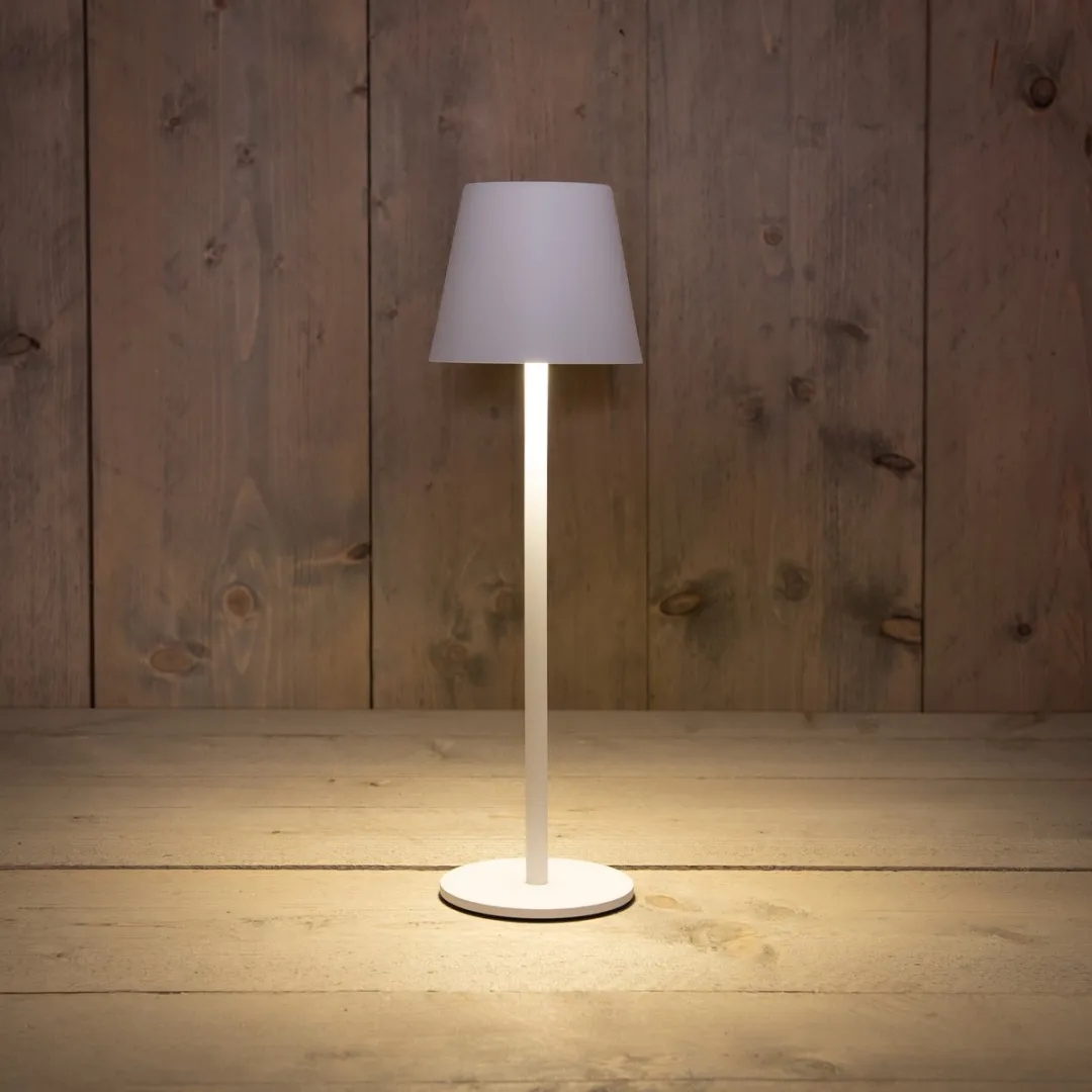 Anna's Collection Tafellamp Ambiance Wit 37cm - Draadloos USB