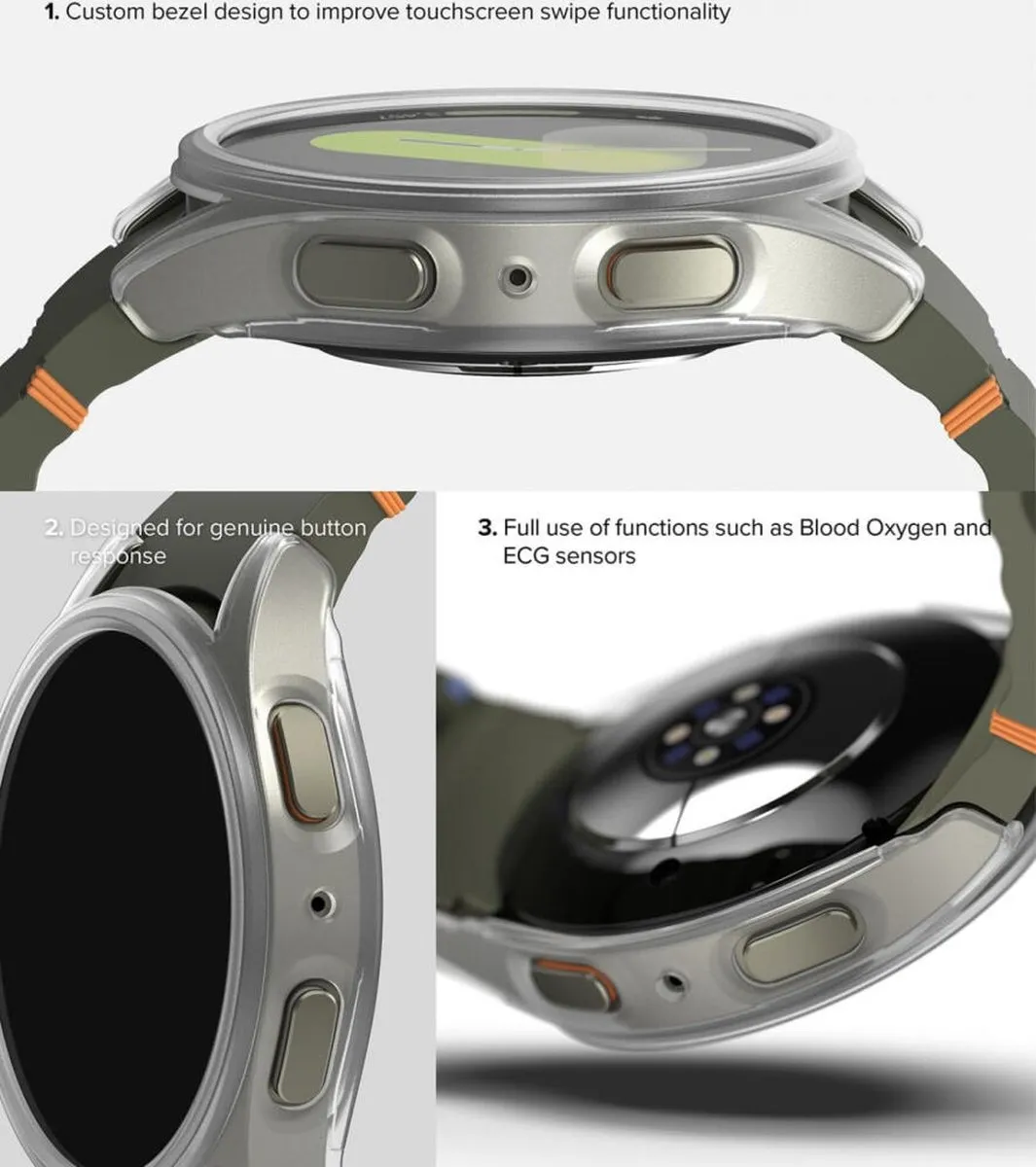 Ringke Slim+Glass Galaxy Watch 7 40mm - Hoesje + Glas - Transparant