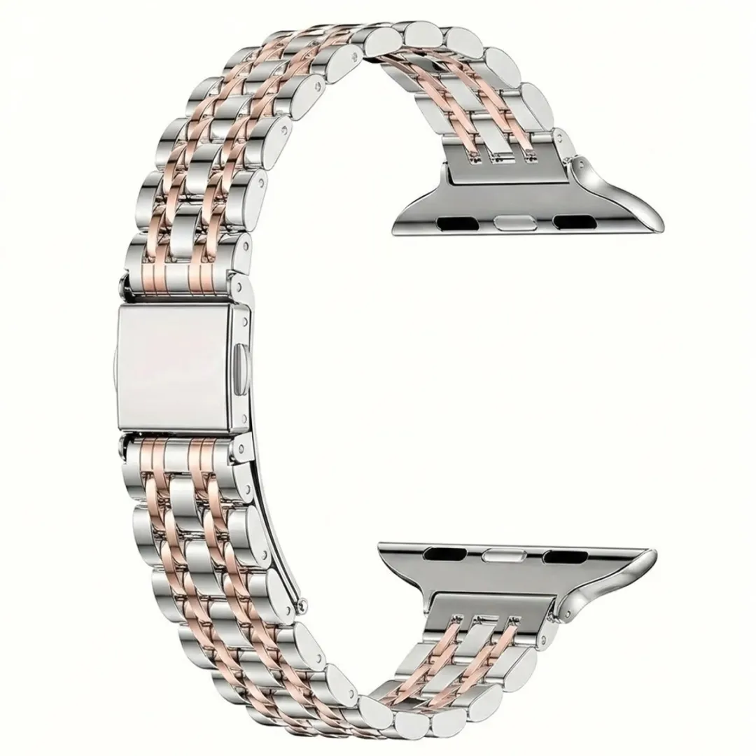 NUVEX Roségoud Horlogeband Apple Watch 38-42mm - Zilveren Roos