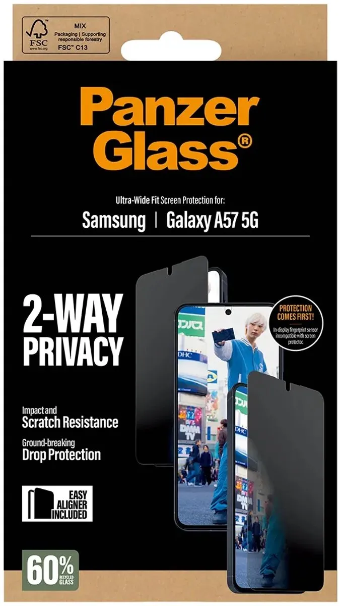 PanzerGlass Samsung Galaxy A57 5G - Ultra-Wide Fit Privacy Glass