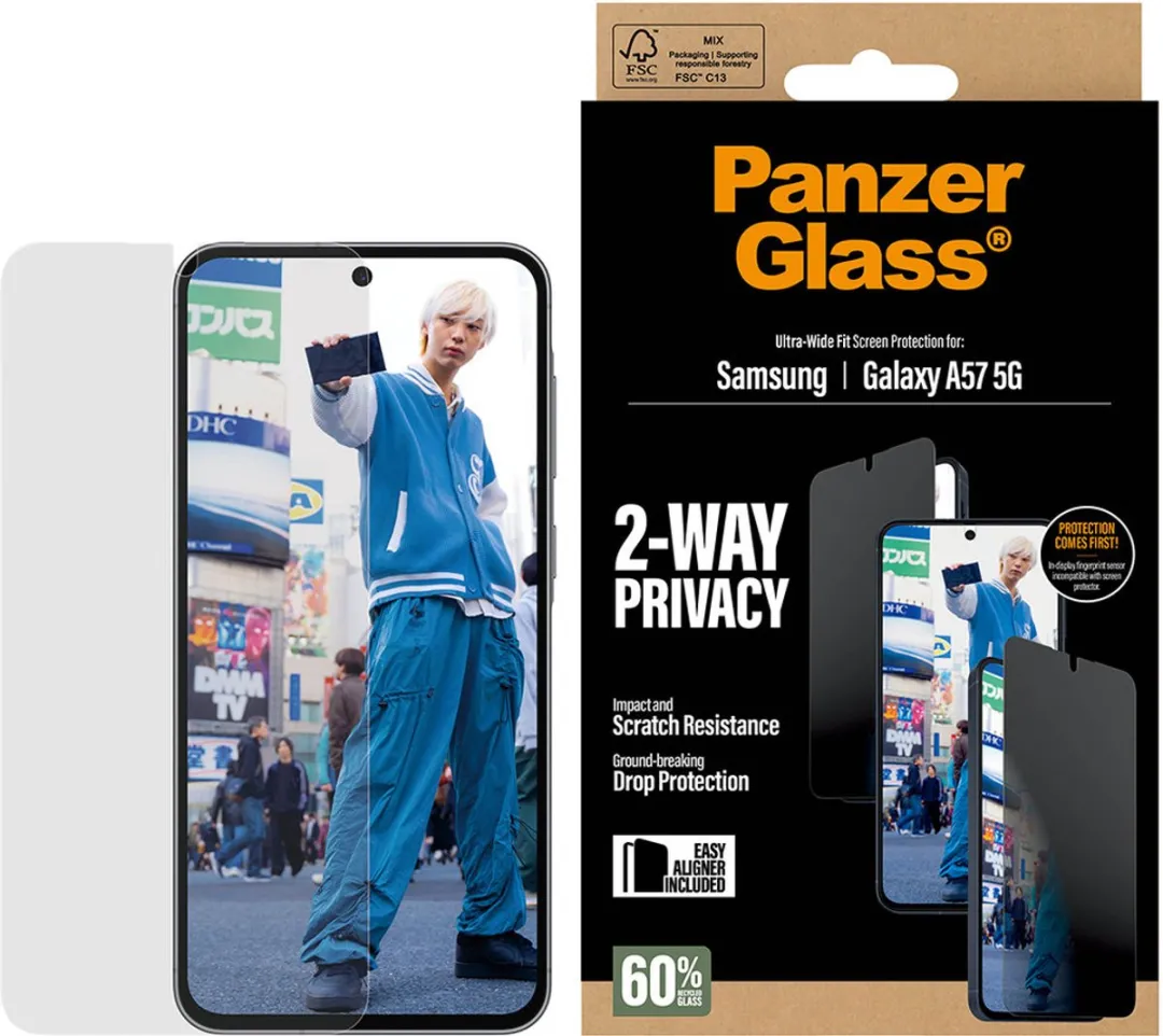 PanzerGlass Samsung Galaxy A57 5G - Ultra-Wide Fit Privacy Glass
