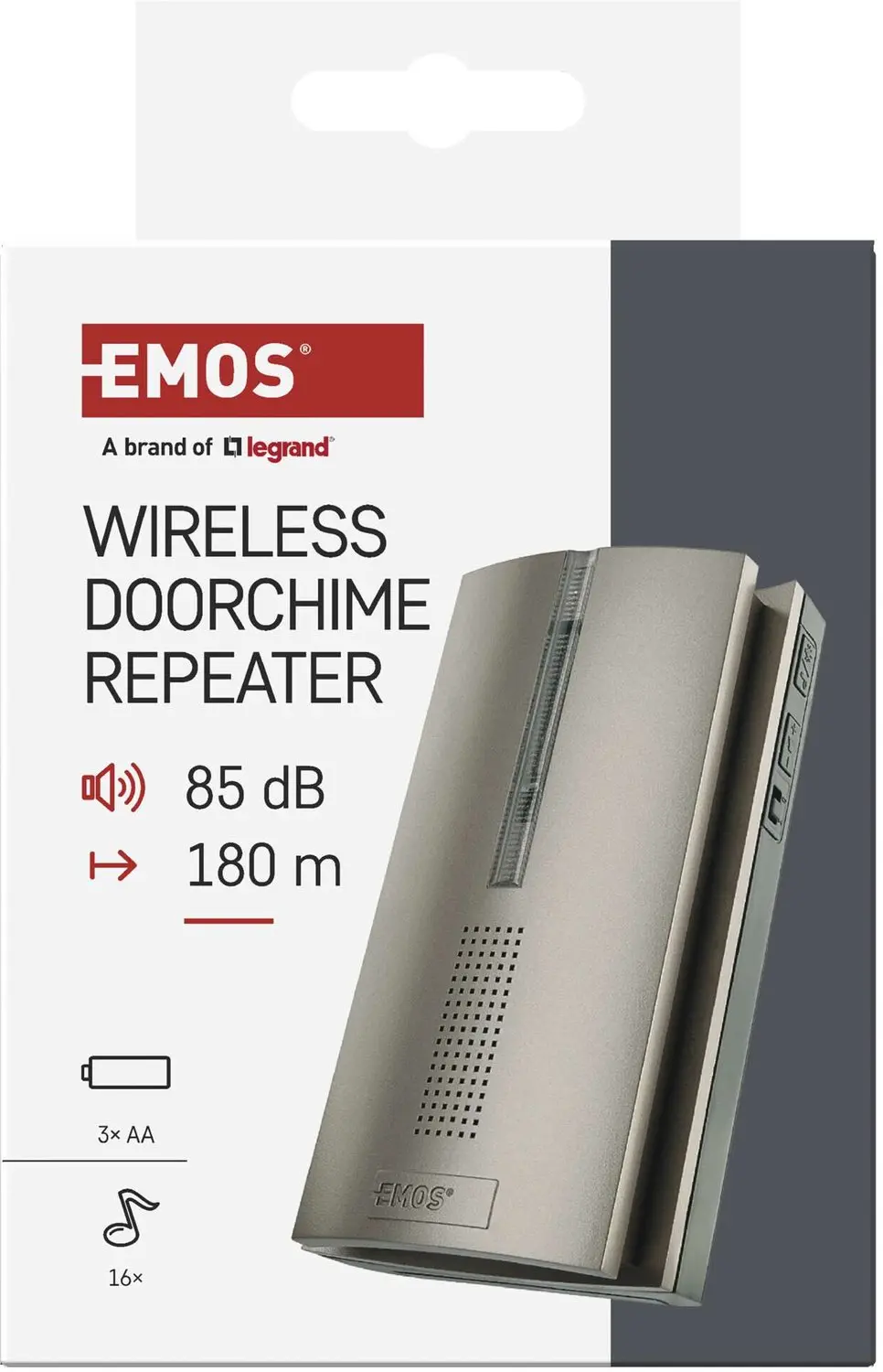 EMOS Draadloze Extra Deurbel P5763RN - 3x AA - afbeelding 5 van 6