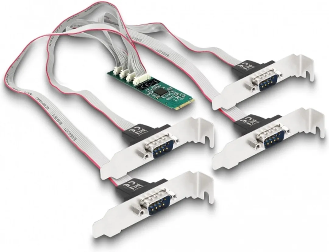 Delock M.2 naar 4x RS-232 DB9