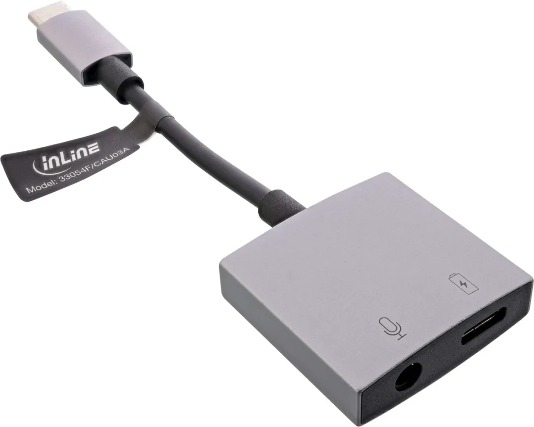 InLine USB-C Audio Adapter 33054F - Zilver