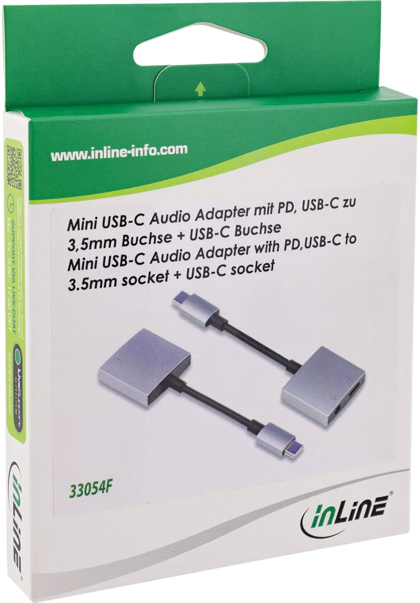 InLine USB-C Audio Adapter 33054F - Zilver