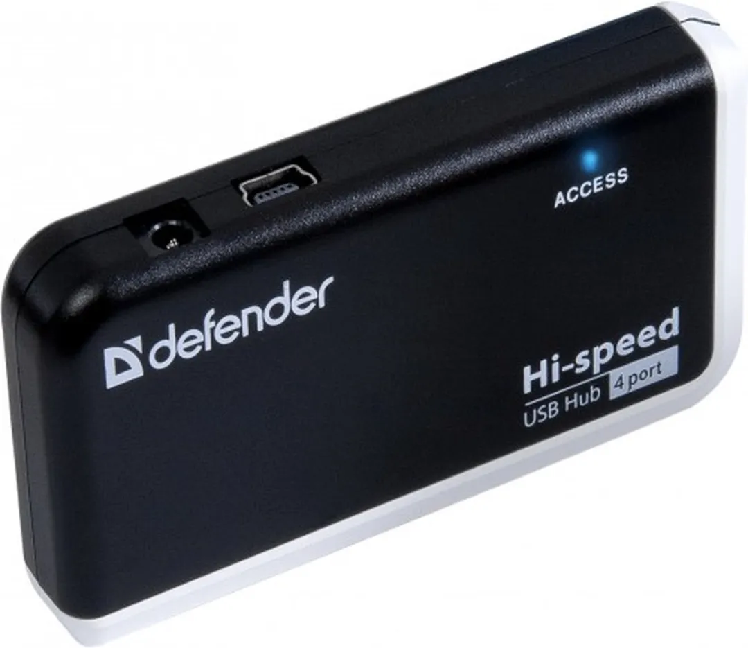 Defender Quadro Infix 480 Mbit/s - 4x USB 2.0 - Zwart/Wit - afbeelding 2 van 5
