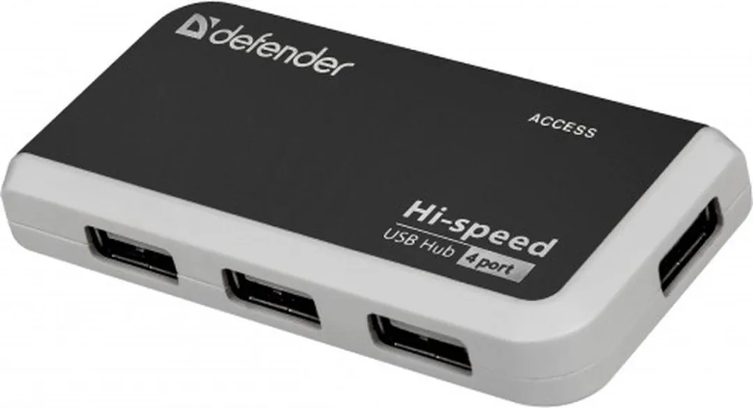 Defender Quadro Infix 480 Mbit/s - 4x USB 2.0 - Zwart/Wit - afbeelding 3 van 5