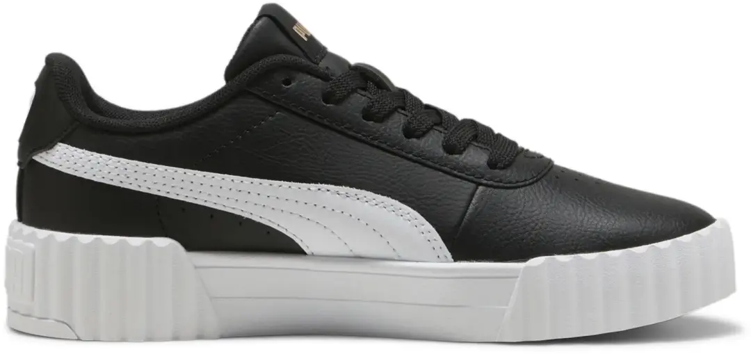 PUMA Carina 3.0 Dames Sneakers - Zwart/Wit/Goud - afbeelding 4 van 6