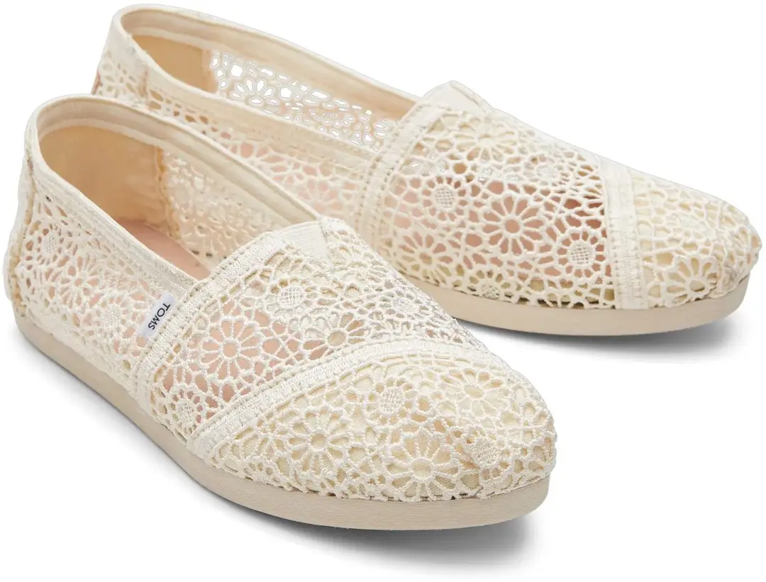 TOMS Alpargata Gehaakte Espadrilles Dames - Beige - afbeelding 2 van 2