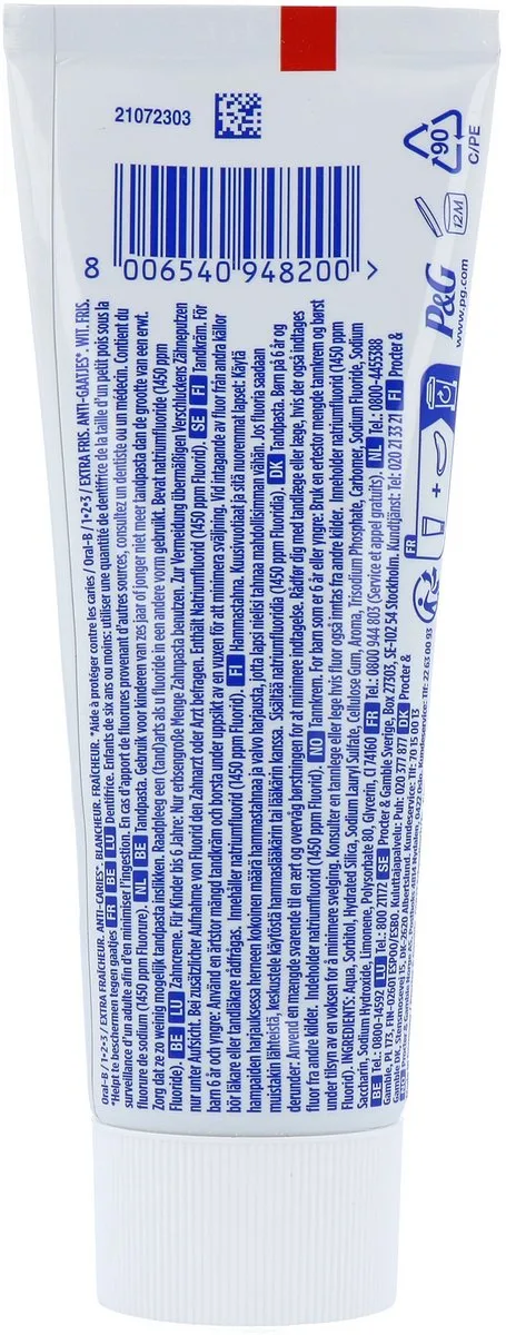 Oral-B Tandpasta Fresh 123 75ml