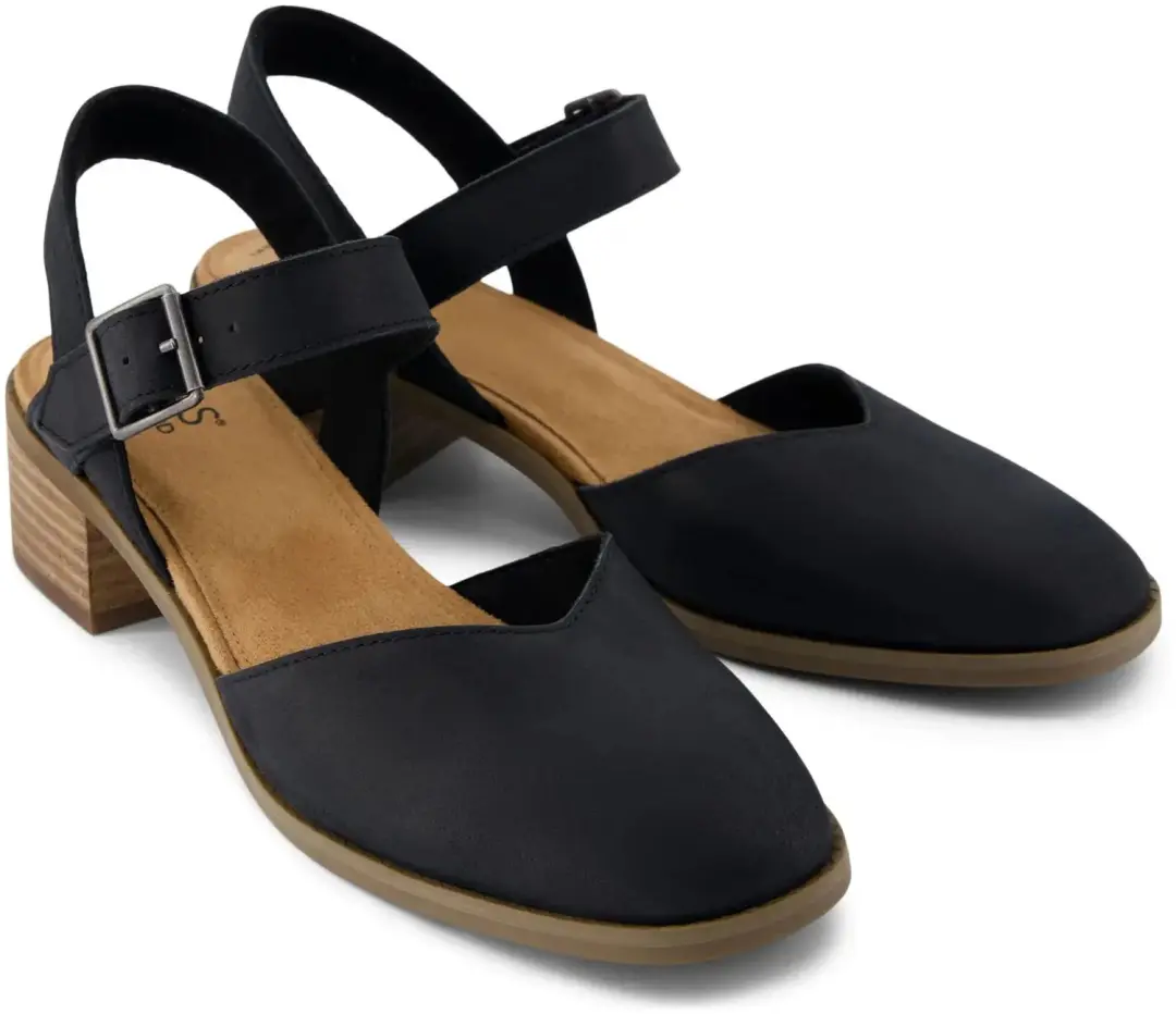 TOMS Jaclyn leren sandalen - Zwart - afbeelding 2 van 2