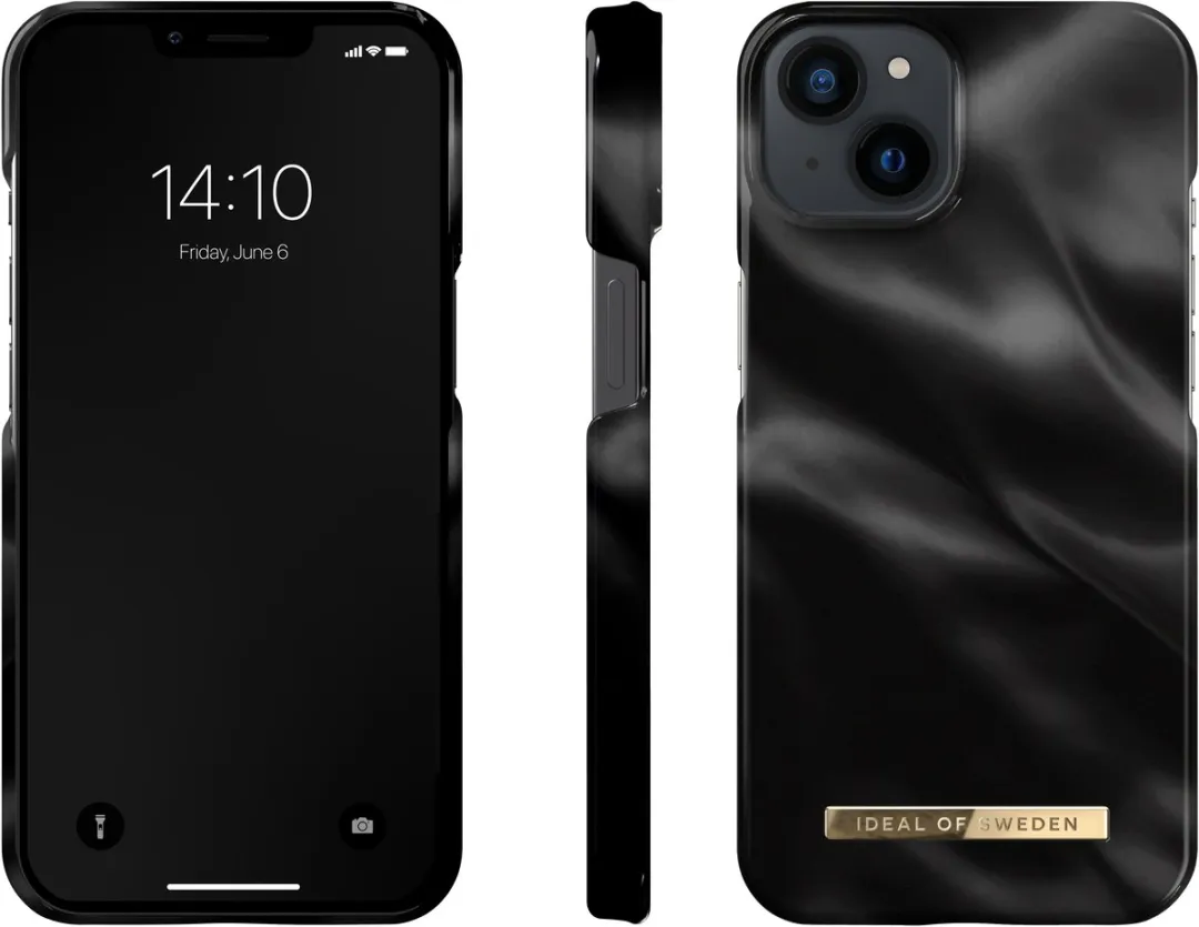 iDeal of Sweden iPhone 13 Fashion Case - Black Satin