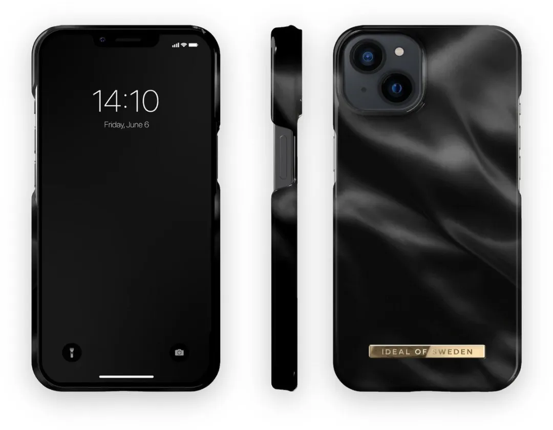 iDeal of Sweden iPhone 13 Fashion Case - Black Satin