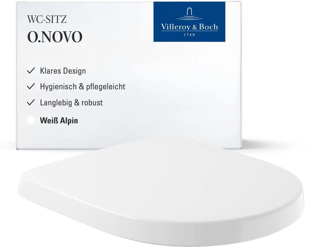 Villeroy & Boch O.novo Compact closetzitting met deksel