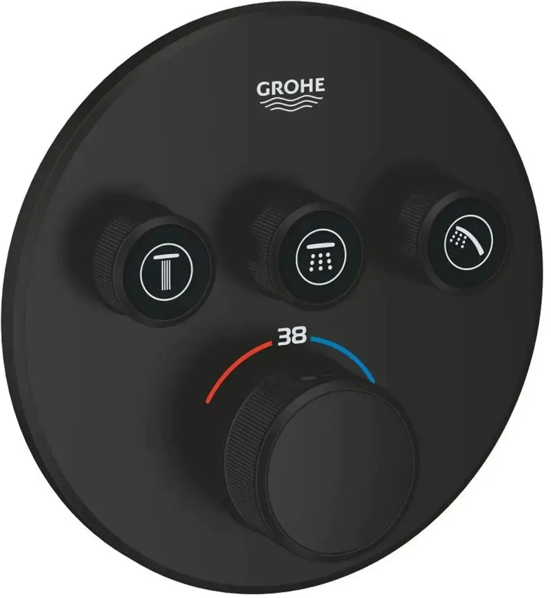 GROHE thermostaat Grohtherm SmartControl 29121, met 3 afsluiters, afwerkingsset
