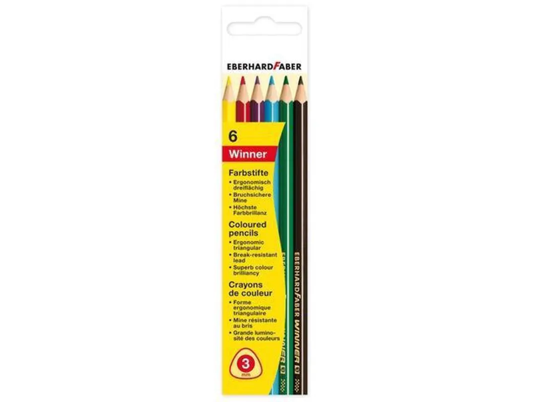 Eberhard Faber Winner EF-511406 Kleurpotloden - 6 Stuks - Assorti