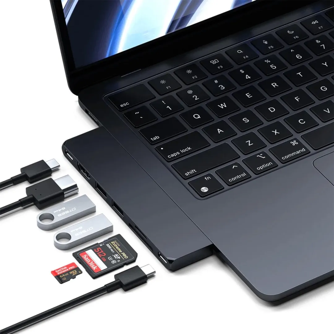 Satechi USB-C Pro Hub Slim Adapter - Blauw