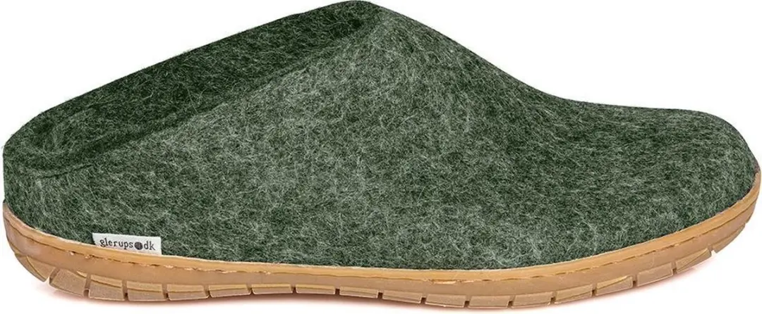 Glerups Slipper met rubber zool-Groen-39