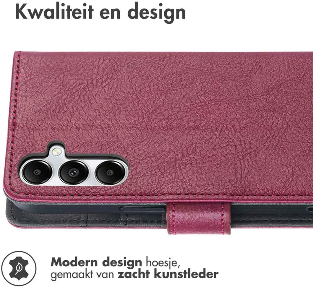 Imoshion Hoesje Samsung Galaxy S25 Plus - 3 Pasjes - Donkerrood