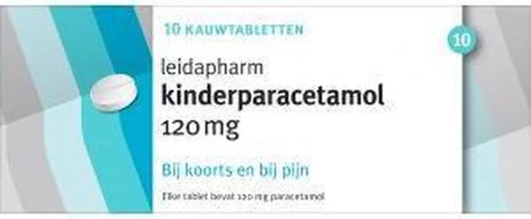 Leidapharm Kinder Paracetamol 120mg 10 tabletten - afbeelding 2 van 2