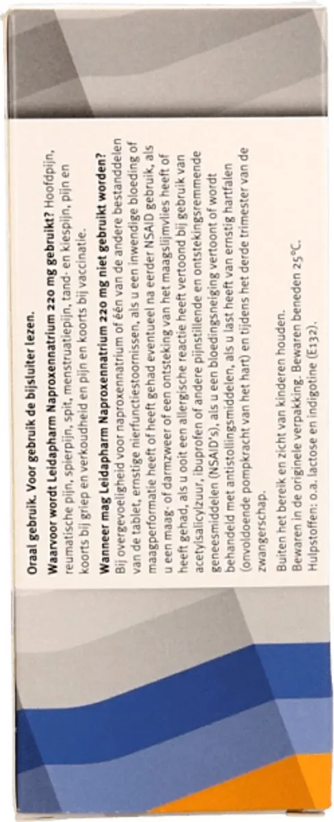 Leidapharm Naproxennatrium 220mg Tabletten - afbeelding 2 van 4