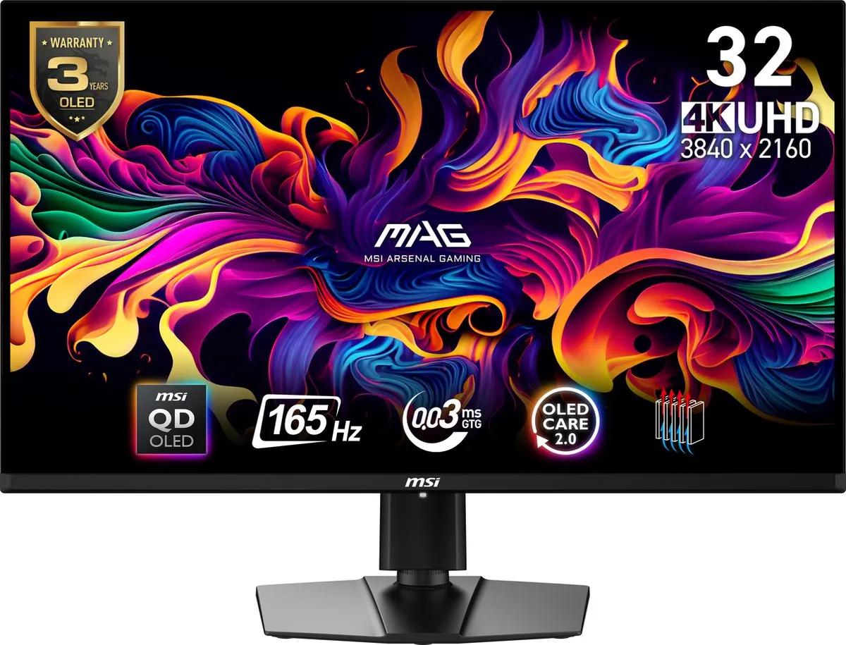MSI MAG 321UP QD-OLED Gaming Monitor 4K 165Hz