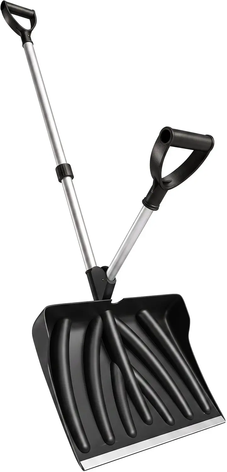 Outsunny Snow Shovel-Aluminium, Kunststoff-45L x 37B x 135H cm-Schwarz