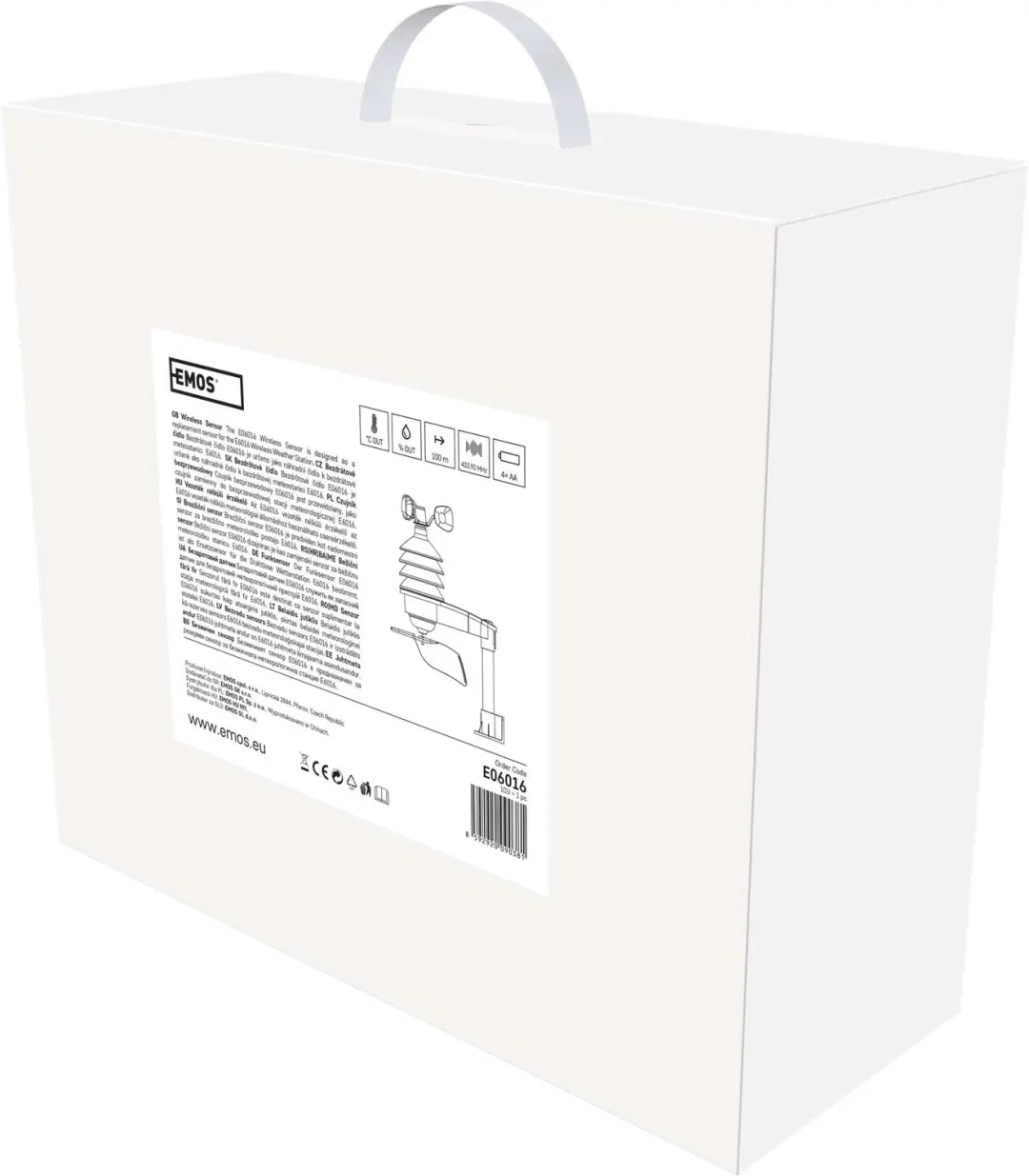 Emos Draadloze Sensor voor Weerstation E6016 - Wit - afbeelding 3 van 3