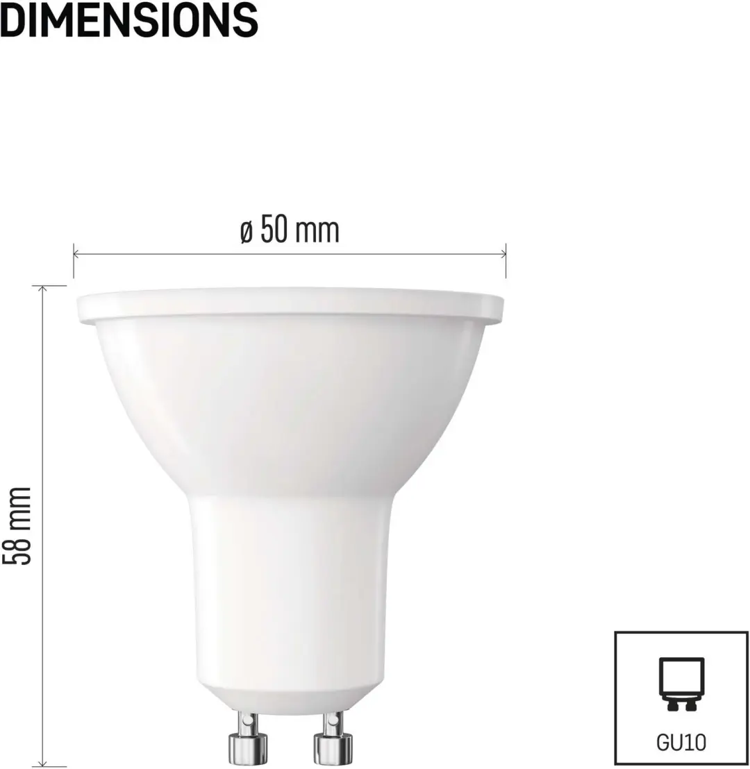 Emos Classic LED-lamp GU10 7W 806lm - 3 stuks - afbeelding 6 van 6