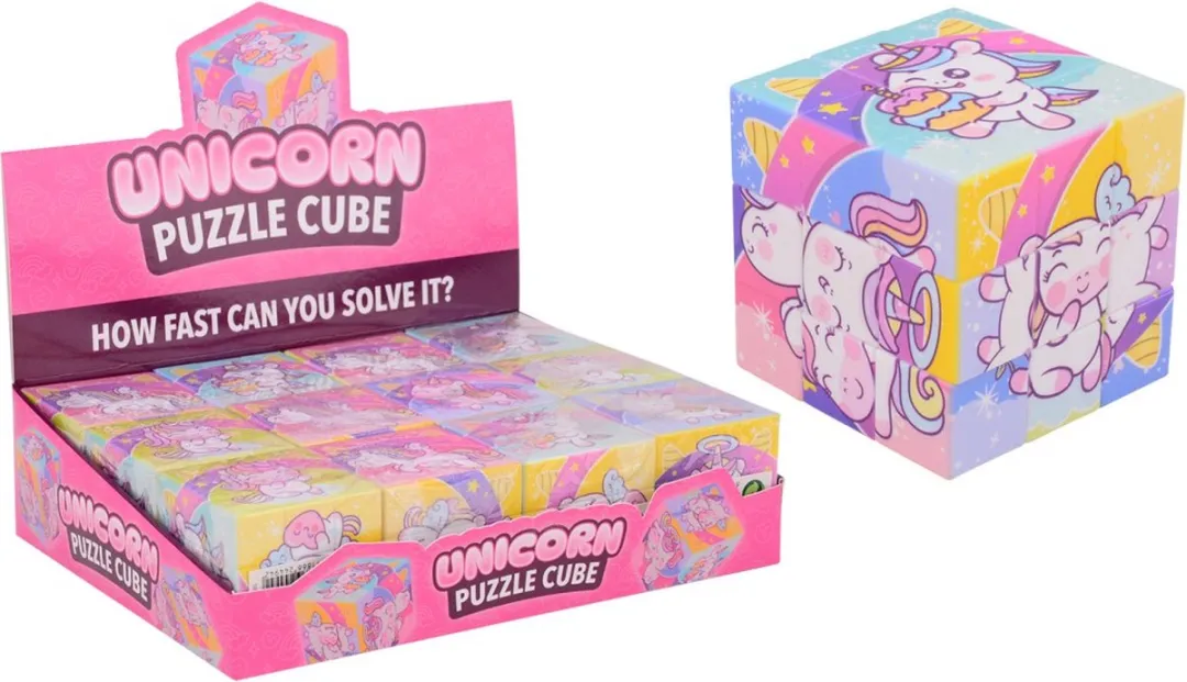 Johntoy Eenhoorn Puzzel Kubus 24494