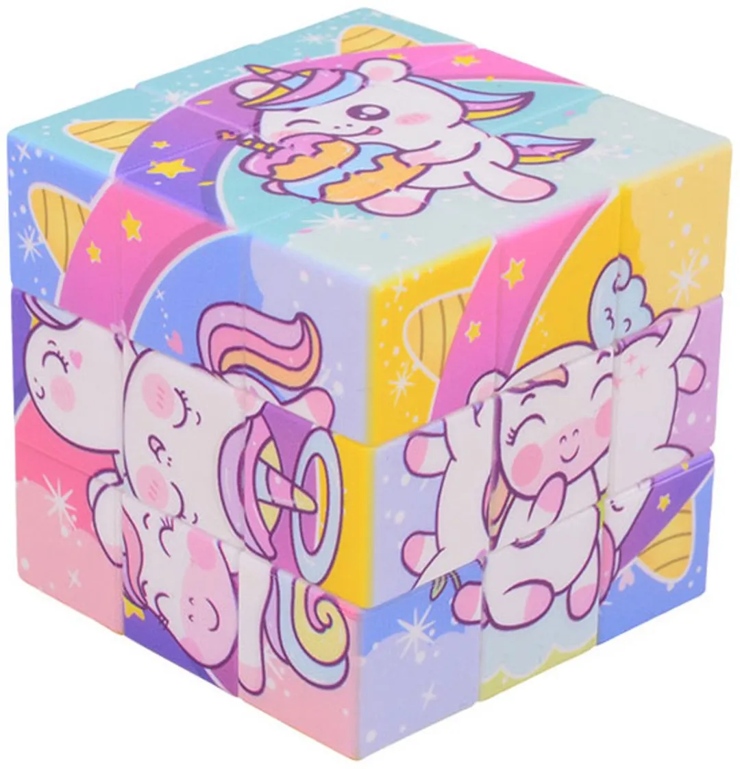 Johntoy Eenhoorn Puzzel Kubus 24494