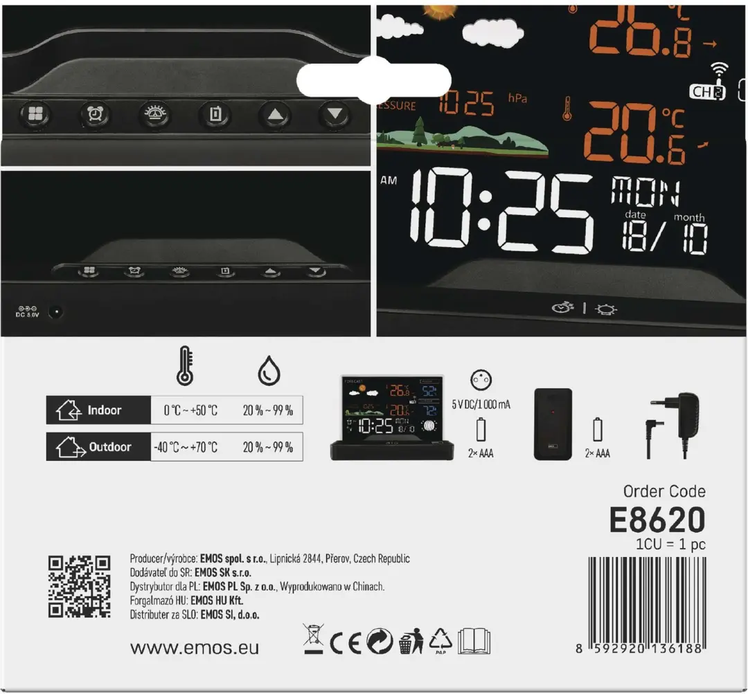 EMOS E8620 Draadloos weerstation - afbeelding 2 van 6