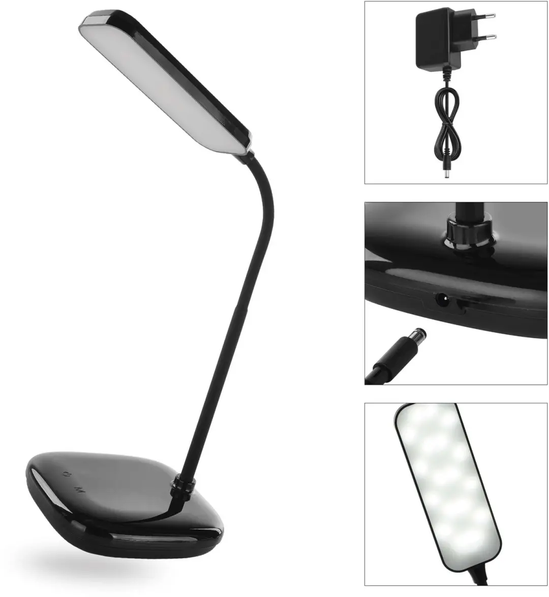 Emos Molly LED Tafellamp - 12W - Zwart - afbeelding 3 van 6