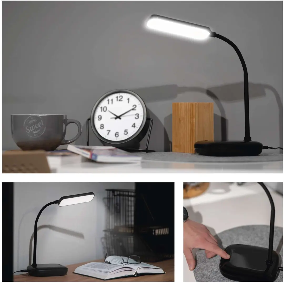 Emos Molly LED Tafellamp - 12W - Zwart - afbeelding 2 van 6