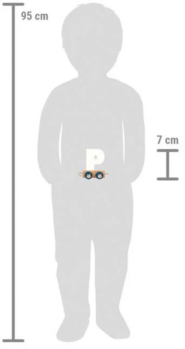 Small Foot Houten Lettertrein Polar P - Multikleur