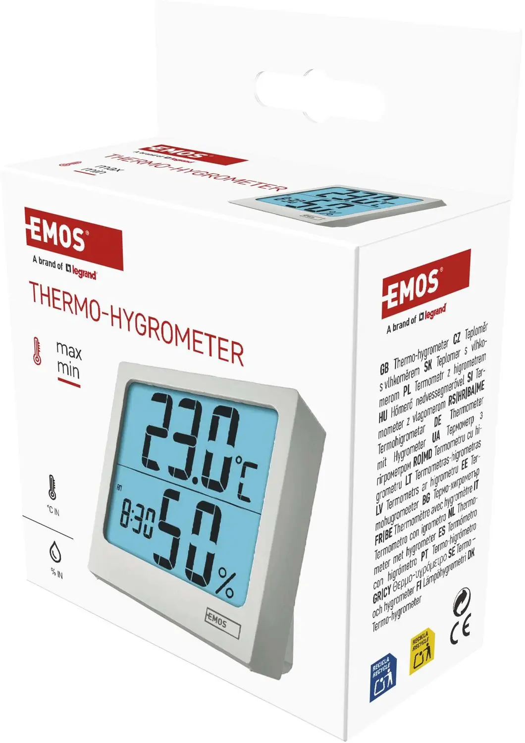 Emos E0114N Thermometer met Hygrometer - Wit - afbeelding 6 van 6