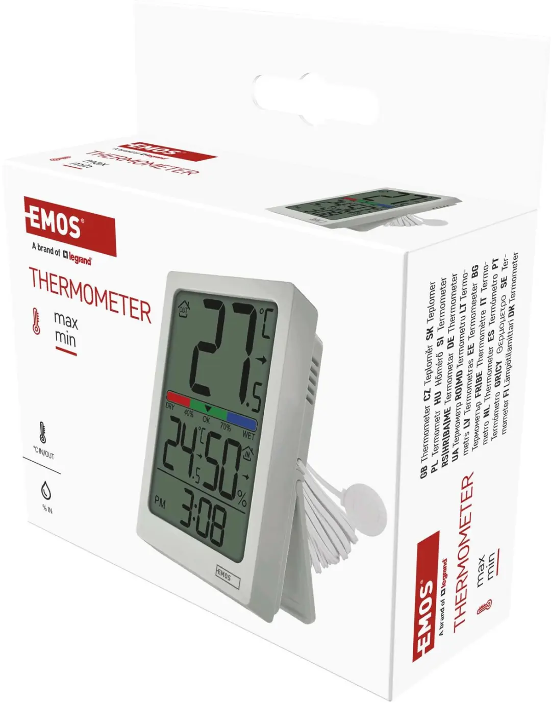 EMOS E0558P Digitale Thermometer met Vochtmeter - afbeelding 3 van 6