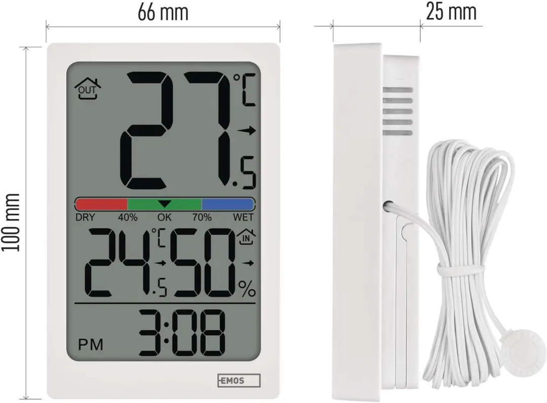 EMOS E0558P Digitale Thermometer met Vochtmeter - afbeelding 6 van 6
