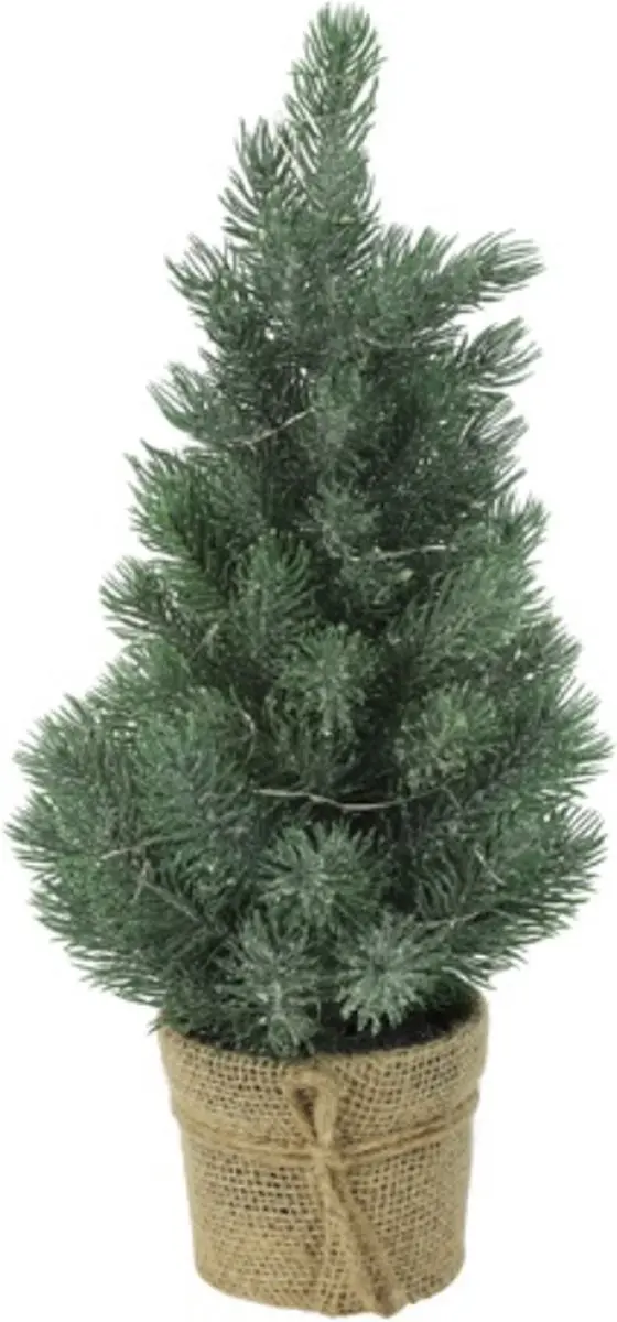 Kerstboom LED Deven L glitter groen-L23B23H43CM