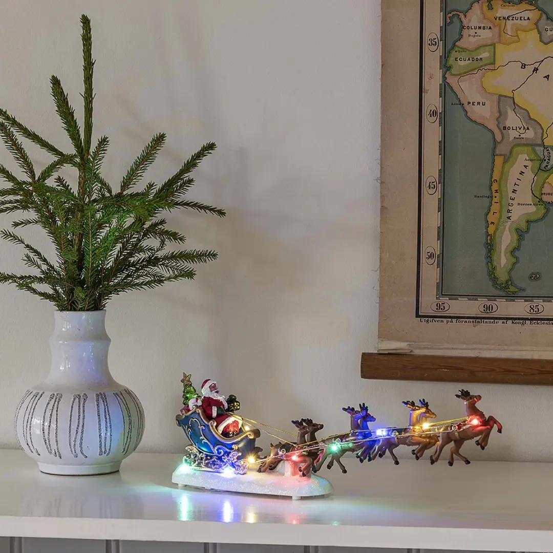 Konstsmide Kerstman in Slee Kerstfiguur - 10 LEDs - afbeelding 6 van 6