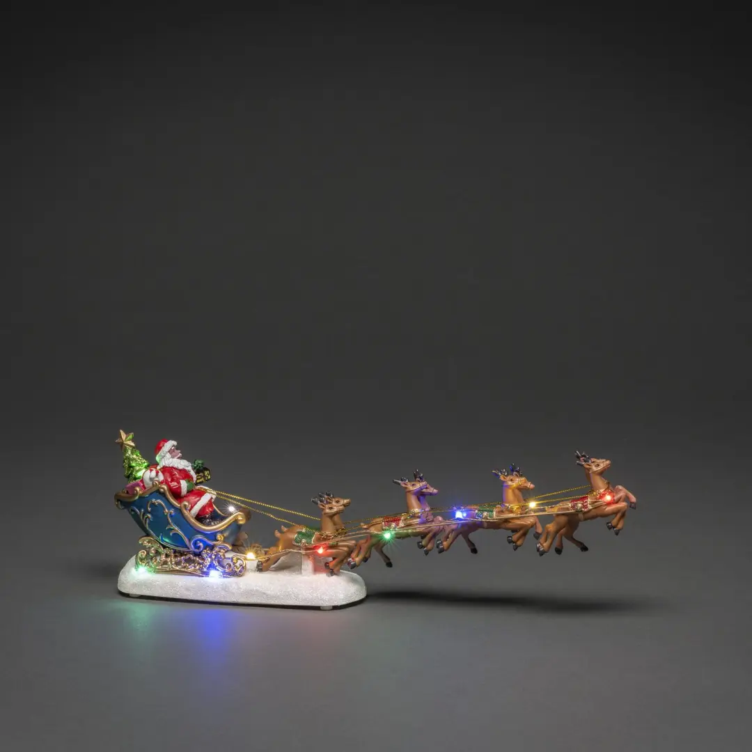Konstsmide Kerstman in Slee Kerstfiguur - 10 LEDs - afbeelding 2 van 6