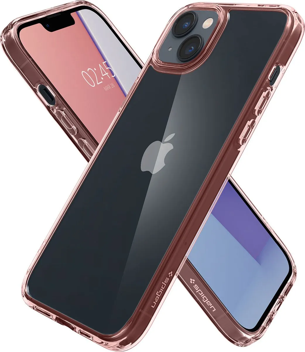 Spigen Ultra Hybrid ACS04897 iPhone 14 Plus Hoesje - Roze/Transparant