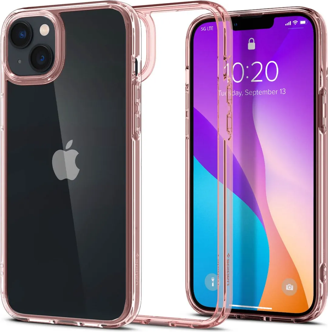Spigen Ultra Hybrid ACS04897 iPhone 14 Plus Hoesje - Roze/Transparant