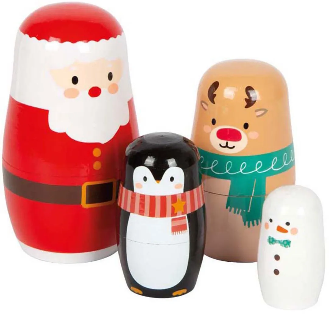 Small Foot Kerstmis Matroesjka Poppen - Minipop - Multi