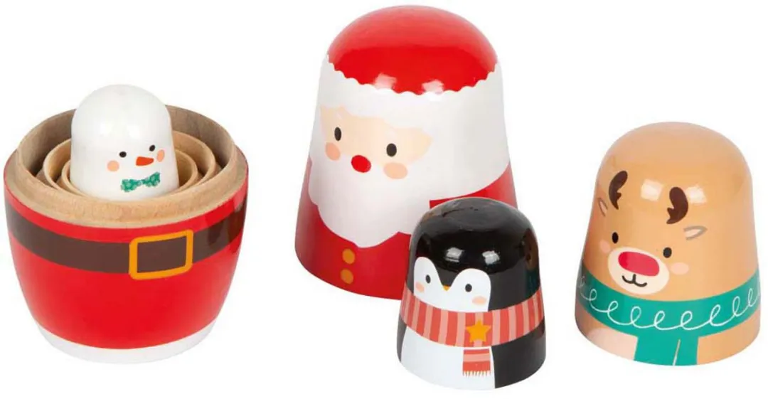 Small Foot Kerstmis Matroesjka Poppen - Minipop - Multi
