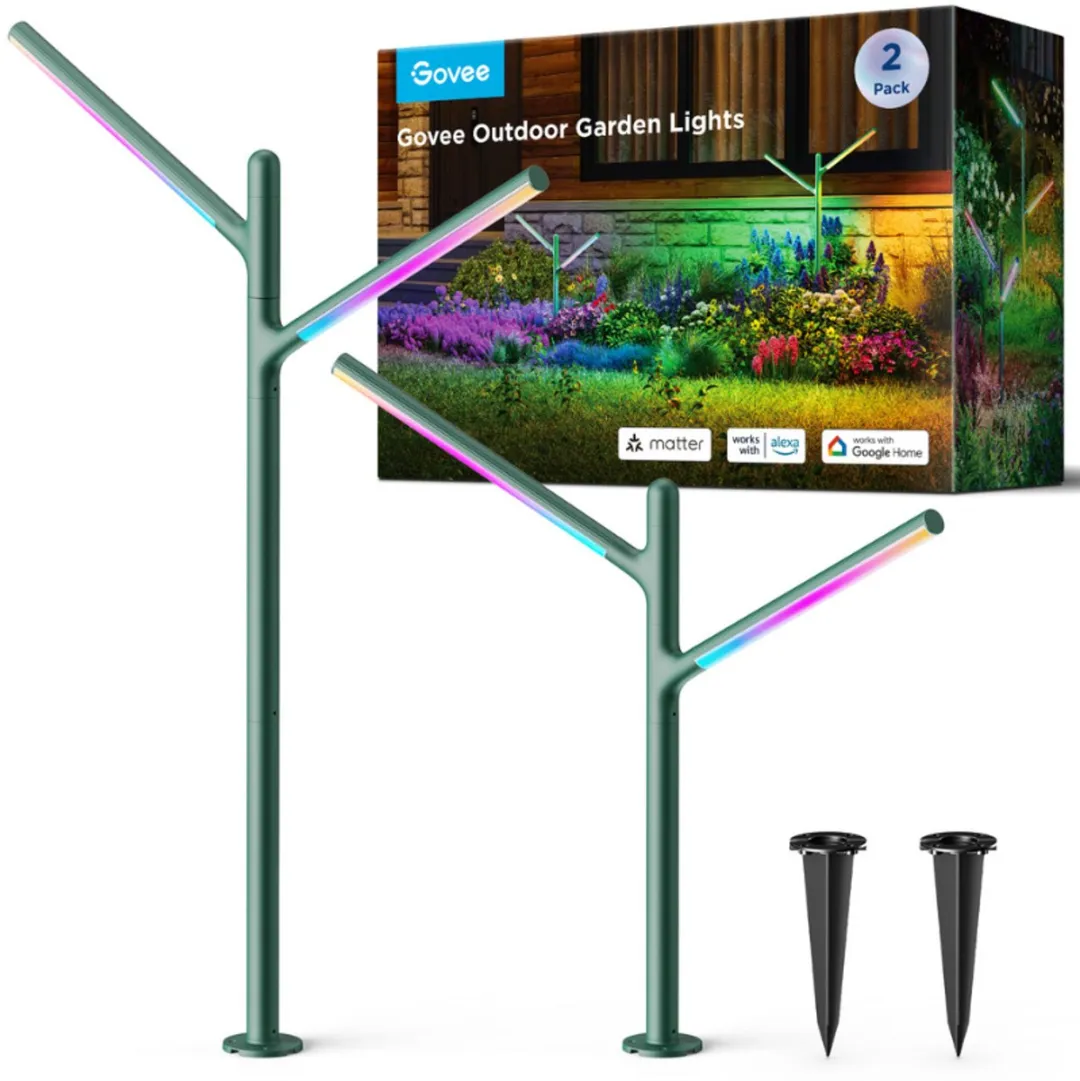 Govee Outdoor Tuinlampen 22W - 2 Stuks Zwart