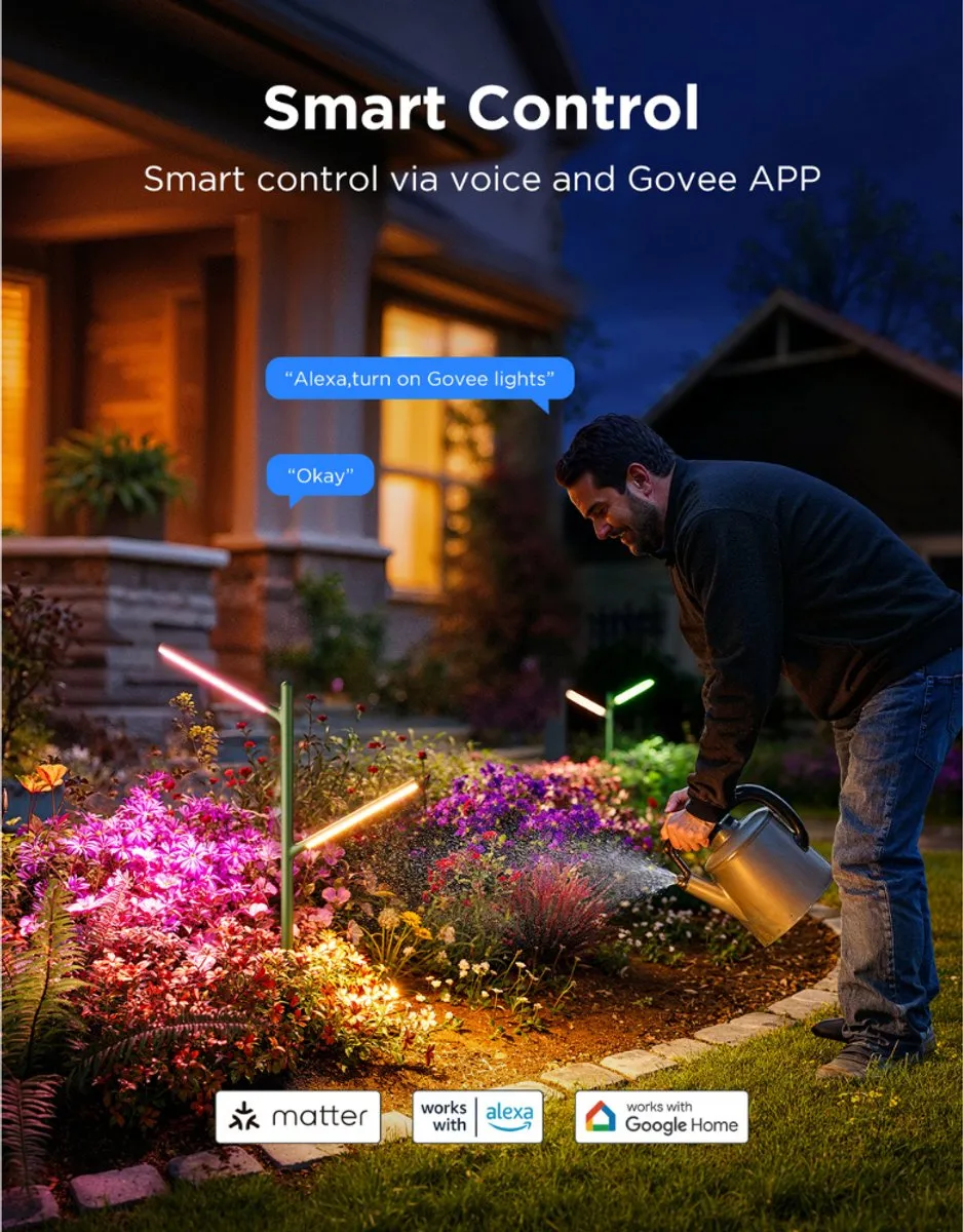 Govee Outdoor Tuinlampen 22W - 2 Stuks Zwart