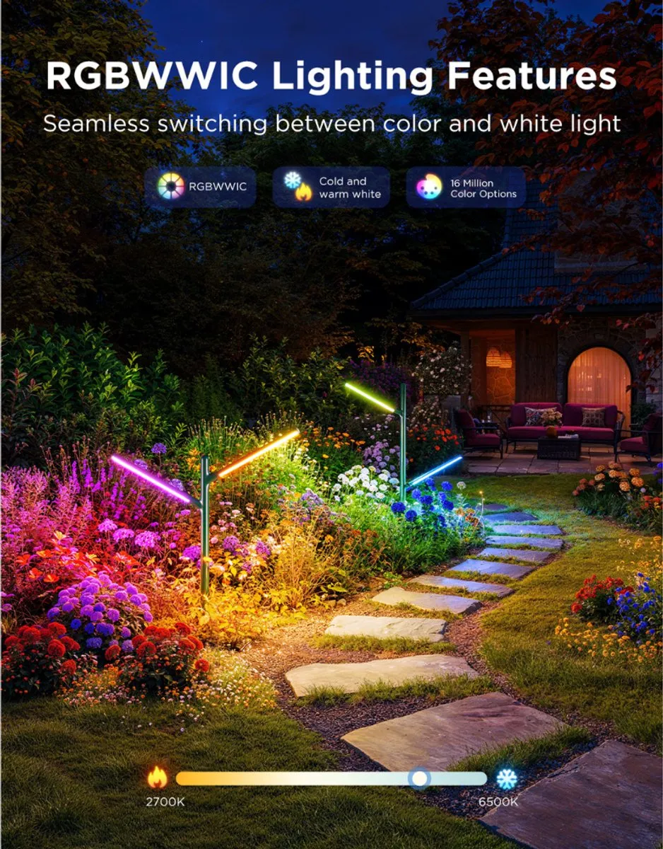 Govee Outdoor Tuinlampen 22W - 2 Stuks Zwart