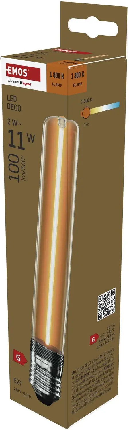 EMOS LED-lamp DECO T30/ E27 / 2 W (11 W) / 100 lm / vlam, Z5AI01