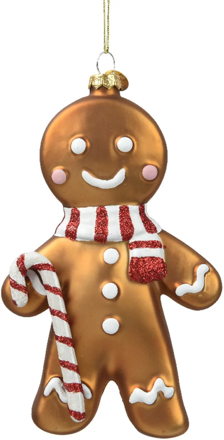 Glazen Kerstboomhanger Grote Kerstman 16 cm - afbeelding 6 van 6